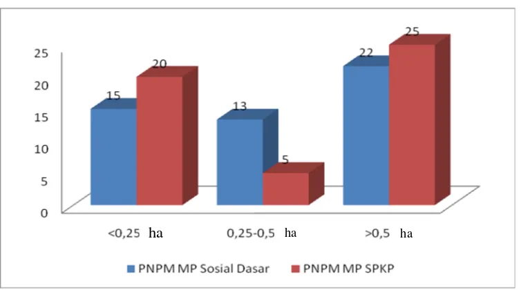 Gambar 5 Persentase Rumahtangga Peserta PNPM MPdi Desa Kemang menurut Kategori Stimulan dan Penguasaan Lahan