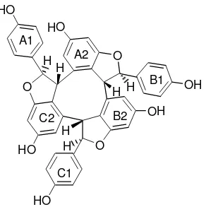 Tabel 1.  Data 1H dan 13C NMR  (aseton-d6)  senyawa KP-4 