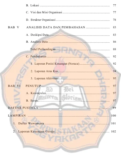 Tabel Perbandingan ....................................................................