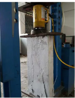 Figure 3 Wall under Axial Compression Test Until Failure 