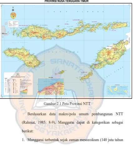 Gambar 2.1 Peta Provinsi NTT 