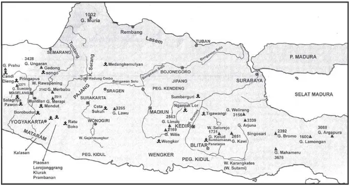 Gambar 1.4 Peta Wilayah Kerajaan Mataram Kuno
