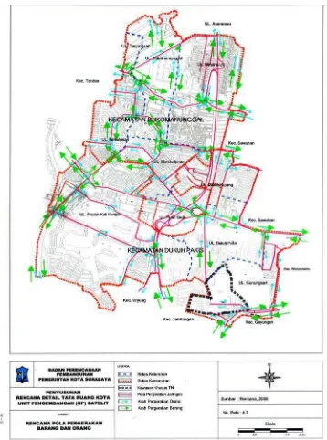 Gambar 3.3. Peta Lokasi Site secara Mikro Jalan Abdul Wahab Siamin ( Sumber : Dinas Pemetaan, Cipta Karya, 2008 ) 