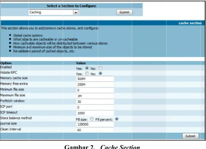 Gambar 2. Cache Section 