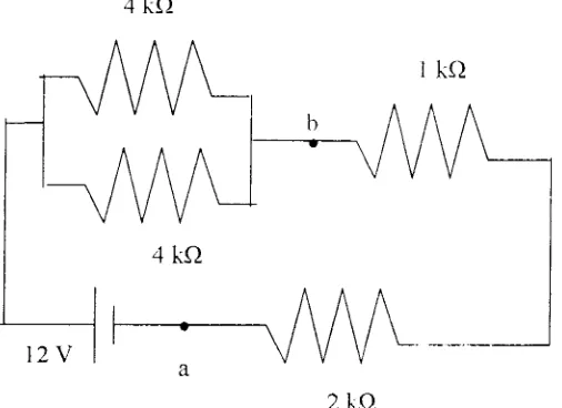 Gambar di atas menunjukkan suatu rangkaianpengganti dititik-titik A dan B adalah.. .A 10c)hambat listrik
