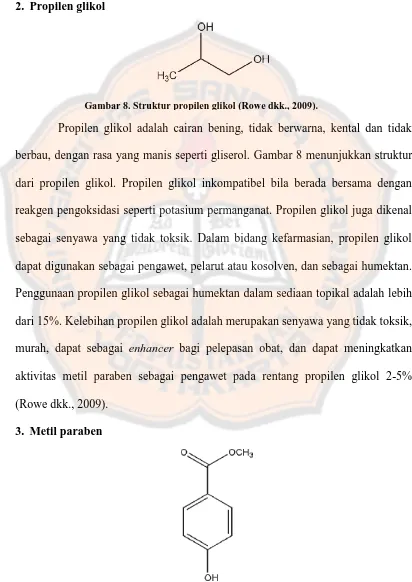 Gambar 8. Struktur propilen glikol (Rowe dkk., 2009). 