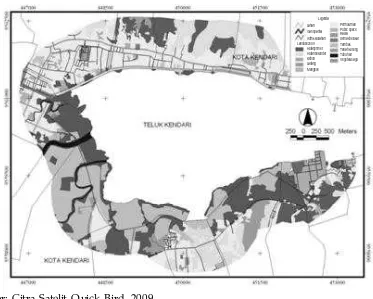 Gambar 3. Peta Landuse Pesisir Teluk Kendari Tahun 2003