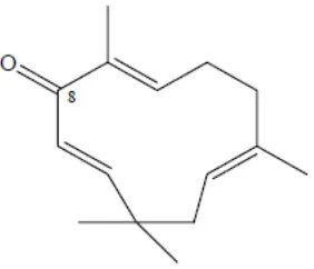 Gambar 4. Struktur Kimia Zerumbone (Keong et al., 2010) 