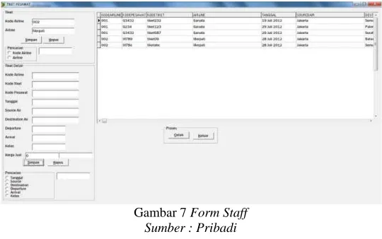 Gambar 5 Form Customer Sumber : Pribadi 