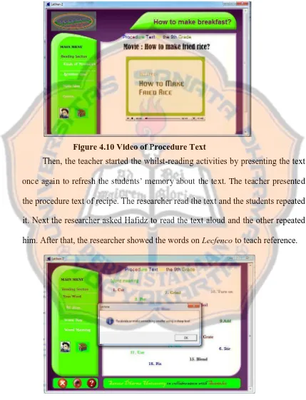 Figure 4.10 Video of Procedure Text