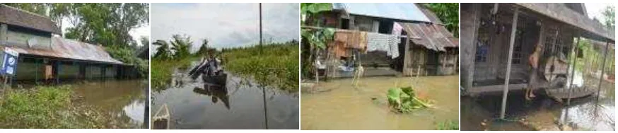 Gambar 6. Kondisi Banjir di Kabupaten Banjar Sumber: Dokumentasi Pribadi, 2013 