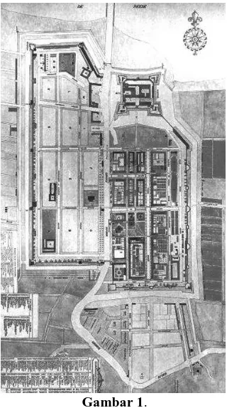 Gambar 1. Peta Kota Tua Jakarta Tahun 1667 