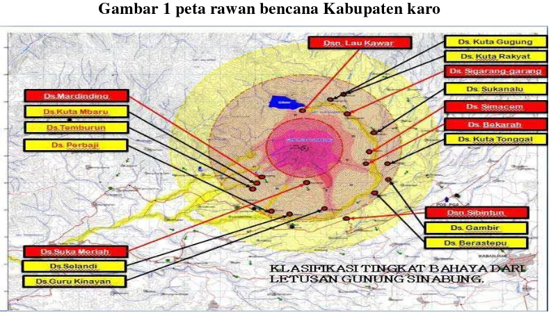 Gambar 1 peta rawan bencana Kabupaten karo 