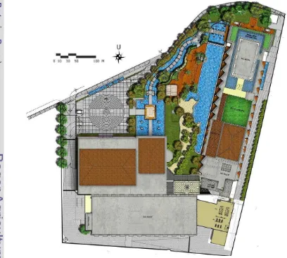 Gambar 21. Landscape Site Plan (Sumber: PT. Airmas Asri, 2009) 
