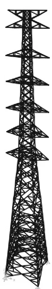 Gambar 2. Skematik model 3D struktur menara (tower).