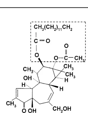 Fig. 1.25. Tetradecanoylphorbol acetate (TPA) orphorbol 12-myristate 13-acetate (PMA)