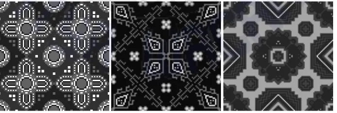 Gambar 16 Desain Pola Batik Pixel Dodot Alasan 