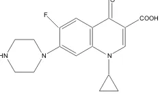 Gambar 6. Struktur Ciprofloxacin (Katzung, 2004) 