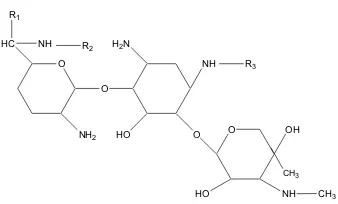 Gambar 7. Struktur Gentamisin (Katzung, 2004) 