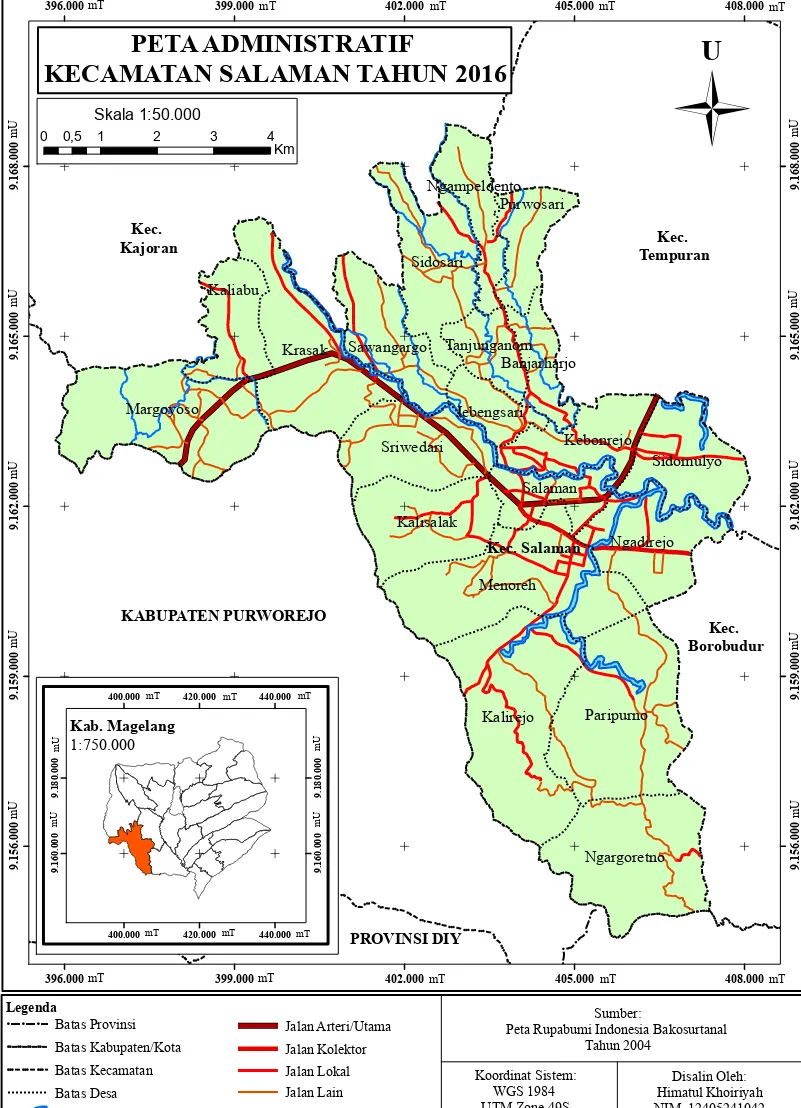 Gambar 4. Peta Administratif Kecamatan Salaman