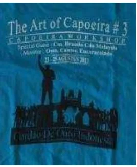 Gambar 3. Visual motif III: T-shirt event capoeira di kota Surabaya 