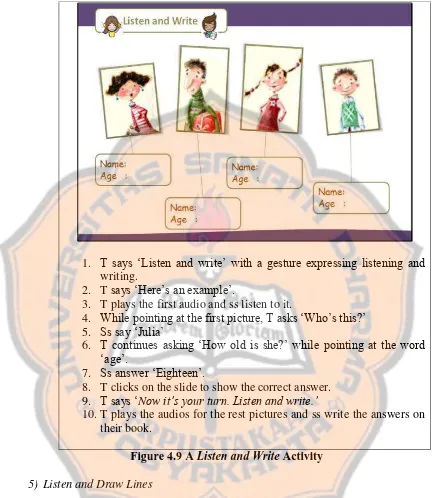 Figure 4.9 A Listen and Write Activity 