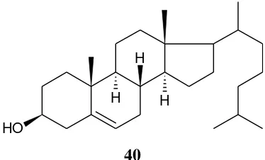 Gambar 11. Senyawa golongan steroid yang berhasil diisolasi dari daun genus Calophyllum yang berasal dari Pakistan 