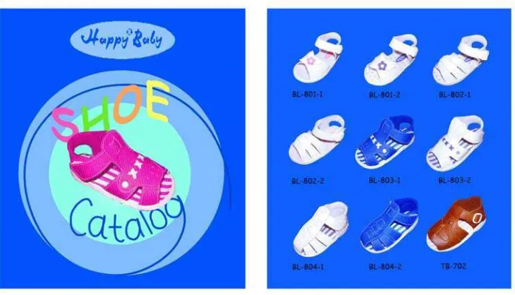 Gambar katalog di atas adalah gambar sebuah katalog sepatu bayi yang mempunyai 