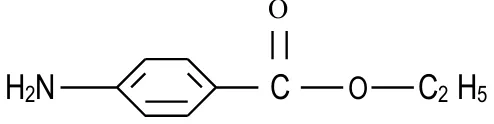 Gambar 4. Struktur Kimia Benzokain (Anonim, 1979). 