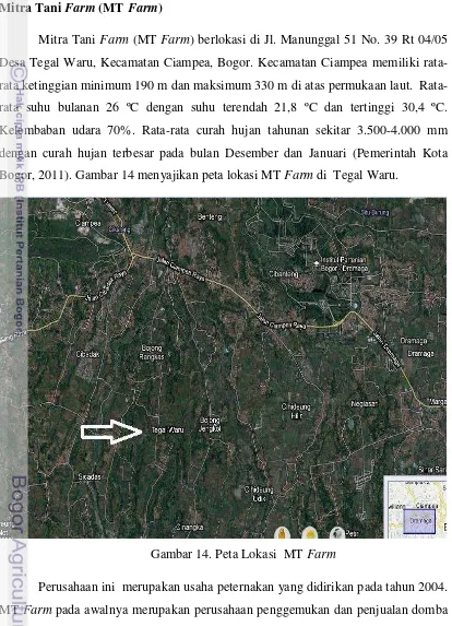 Gambar 14. Peta Lokasi  MT Farm 