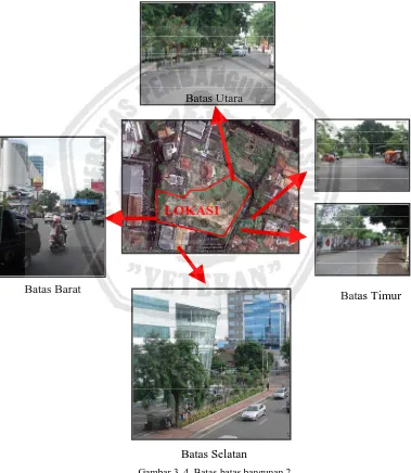 Gambar 3. 4. Batas-batas bangunan 2 