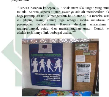 Gambar 3.3 Motto Sekolah Perempuan Pedesaan Dusun Sukorembug Desa Sidomulyo Kota Batu 