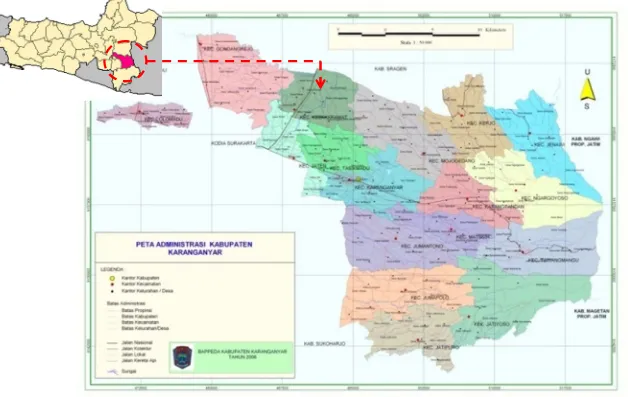 Gambar 2.1. Peta Kabupaten Karanganyar 