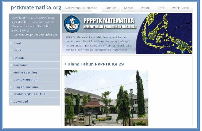Gambar 26. Tampilan website PPPPTK Matematika 