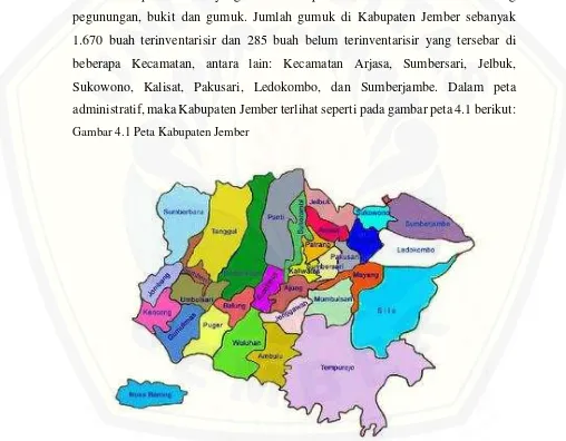 Gambar 4.1 Peta Kabupaten Jember 