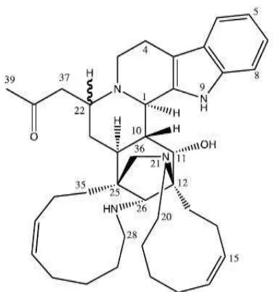 Gambar 2.24 Struktur alkaloida manzamin 
