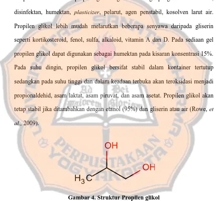 Gambar 4. Struktur Propilen glikol 