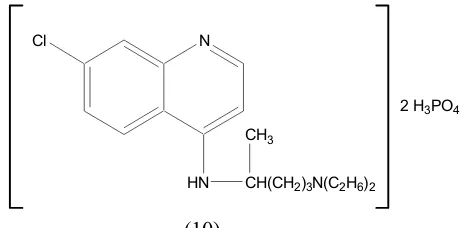 Gambar 4. Struktur Kimia Kloroquin (Sanofi-Synthelabo, 2001).