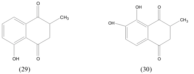 Gambar 12. Struktur Kimia dari Turunan Xanton yang Memiliki AktivitasTerhadap P. Falciparum Strain yang Resisten Kloroquin (Hay etal., 2004).