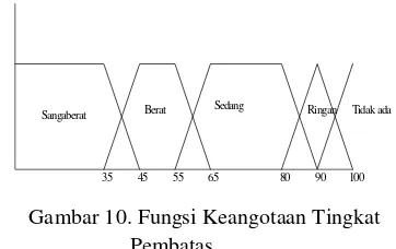 Gambar 10. Fungsi Keangotaan Tingkat  