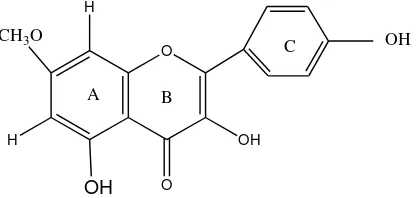 Gambar 4.4 Struktur Senyawa Hasil Isolasi flavonol  