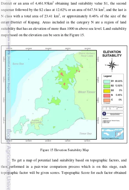 Figure 15 Elevation Suitability Map 