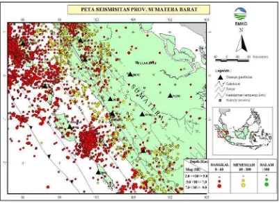 Gambar 5. Peta Seismisitas Sumatera Bagian Barat 