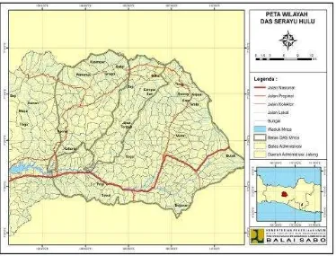 Gambar 1. Lokasi Penelitian di DAS Serayu hulu, Banjarnegara.(Sumber: Peta RBI dan Peta Tata Ruang)
