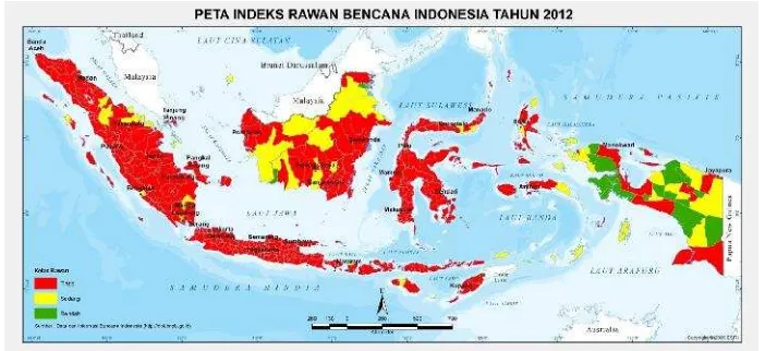 Gambar 1. Peta Indeks Rawan Bencana Indonesia