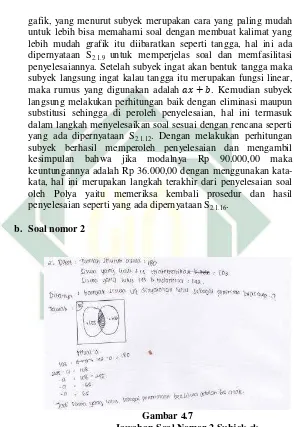 Gambar 4.7  Jawaban Soal Nomor 2 Subjek sk