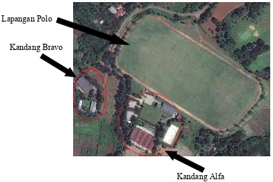 Gambar 1. Lokasi Nusantara Polo Club Dilihat dari Atas (Google Earth, 2010) 