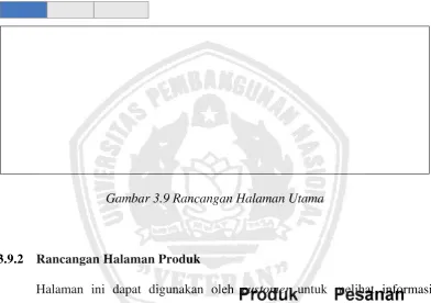 Gambar 3.9 Rancangan Halaman Utama 