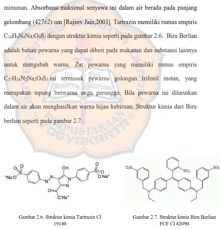 Gambar 2.6. Struktur kimia Tartrazin Cl 19140 