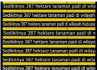 Gambar 3 ticker. Pra eksperimen jenis tulisan running   